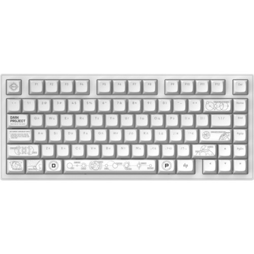Клавіатура Dark Project ALU81 Terra Nova PBT RGB Mech G3MS Moonstone White (DPKB_NOVA_81_ANSI_WHITE_UA)
