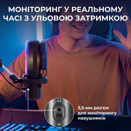 Мікрофон Boya K9 RGBType-C/3,5 мм Black (BOYA K9)