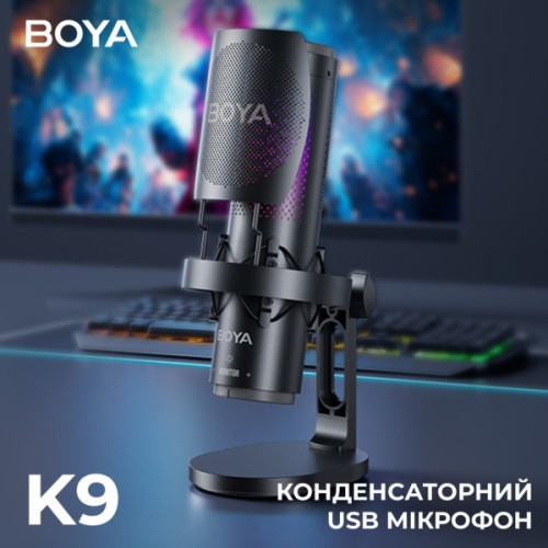Мікрофон Boya K9 RGBType-C/3,5 мм Black (BOYA K9)