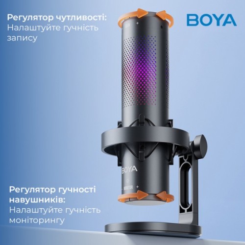 Мікрофон Boya K9 RGBType-C/3,5 мм Black (BOYA K9)