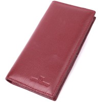 Гаманець ST Leather З натуральної шкіри Бордовий (22541)