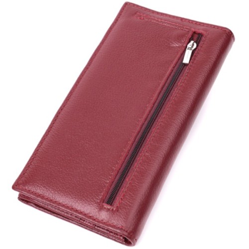 Гаманець ST Leather З натуральної шкіри Бордовий (22541)