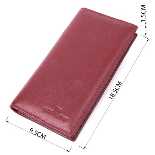Гаманець ST Leather З натуральної шкіри Бордовий (22541)