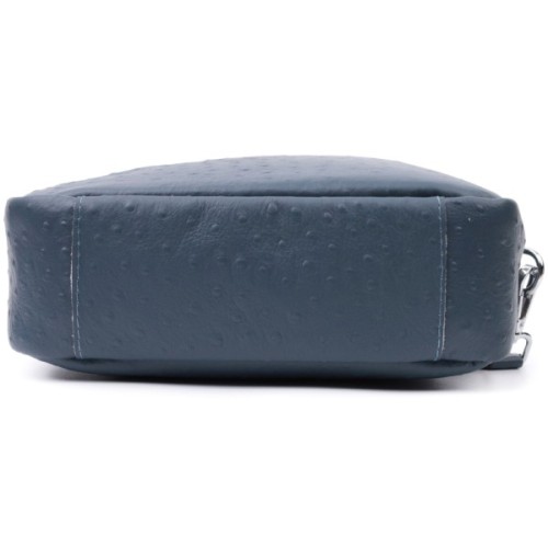 Сумка Vintage Жіноча з фактурної натуральної шкіри Синя (22661)