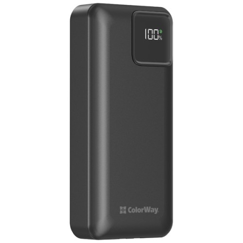 Батарея універсальна ColorWay 20 000 mAh Optimal Power PD/22.5W, QC/3.0, Black (CW-PB200LPB5BK-PDD)