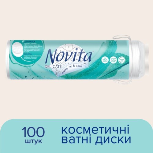 Ватні диски Novita Delicate 100 шт. (4744246013078)