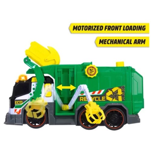 Спецтехніка Dickie Toys Сміттєвоз з контейнером, зі звук. та світл. ефектами, 41 см (3307001)
