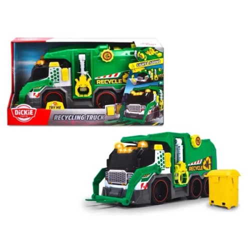 Спецтехніка Dickie Toys Сміттєвоз з контейнером, зі звук. та світл. ефектами, 41 см (3307001)