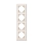 Рамка Videx BINERA кремова 4 поста (VF-BNFR4V-CR)