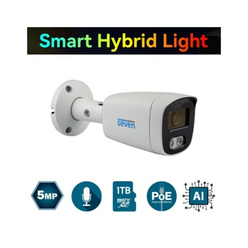 Камера відеоспостереження SEVEN Systems IP7225PA-DL (2.8) white