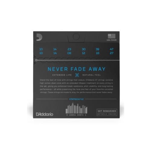 Струни для гітари D'Addario XT Phosphor Bronze Light 12-String (10-47) (XTAPB1047-12)