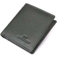 Гаманець ST Leather З натуральної шкіри Зелений (23093)