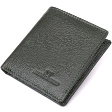 Гаманець ST Leather З натуральної шкіри Зелений (23093)