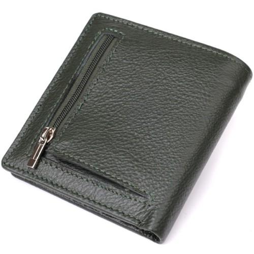 Гаманець ST Leather З натуральної шкіри Зелений (23093)