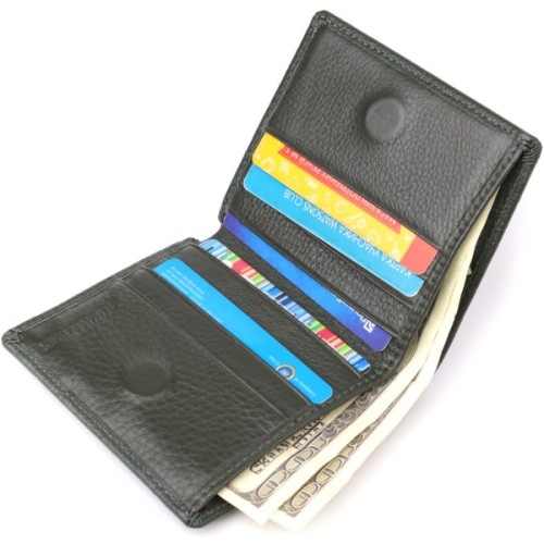 Гаманець ST Leather З натуральної шкіри Зелений (23093)