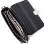 Сумка Vintage Шкіряна напівкругла з магнітом-застібкою для жінок Чорна (22441)