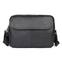 Сумка Vintage З натуральної шкіри зерниста Чорна (14548)