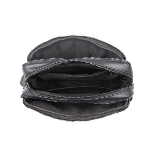 Сумка Vintage З натуральної шкіри зерниста Чорна (14548)