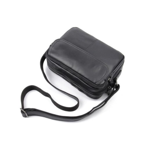 Сумка Vintage З натуральної шкіри зерниста Чорна (14548)