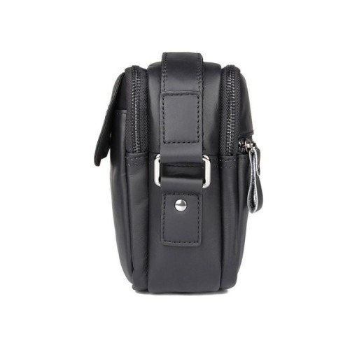 Сумка Vintage З натуральної шкіри зерниста Чорна (14548)