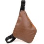 Сумка Vintage Слінг шкірозамінник Світло-коричнева (20567)
