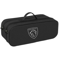 Сумка-органайзер Poputchik в багажник Peugeot NEW LOGO чорна (03-148-2Д)