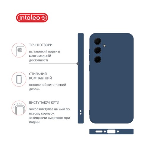 Чохол до мобільного телефона Intaleo Silicone Samsung Galaxy A35 Blue (1283126600203)