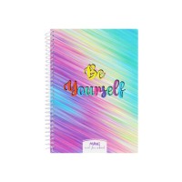 Блокнот Maxi А5, пластикова обкладинка, спіраль, 80 арк., клітинка (MX20832-23)