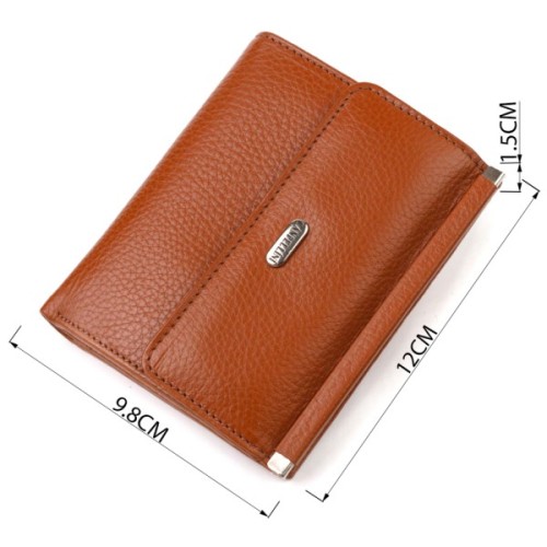 Гаманець Canpellini З натуральної шкіри флотар Коричневий (21811)