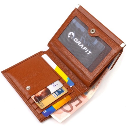 Гаманець Canpellini З натуральної шкіри флотар Коричневий (21811)