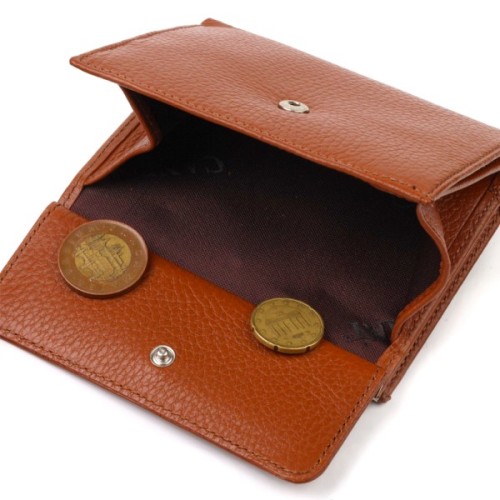 Гаманець Canpellini З натуральної шкіри флотар Коричневий (21811)