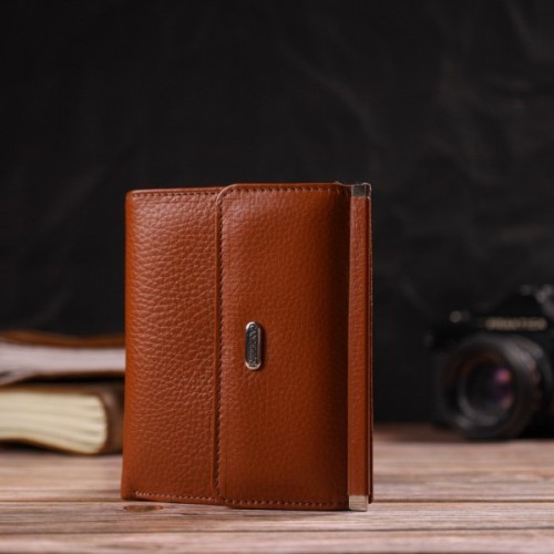 Гаманець Canpellini З натуральної шкіри флотар Коричневий (21811)