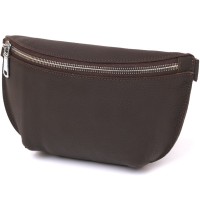 Сумка Shvigel Шкіряна матова бананка Коричнева (16381)