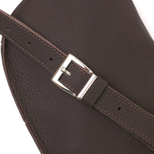 Сумка Shvigel Шкіряна матова бананка Коричнева (16381)