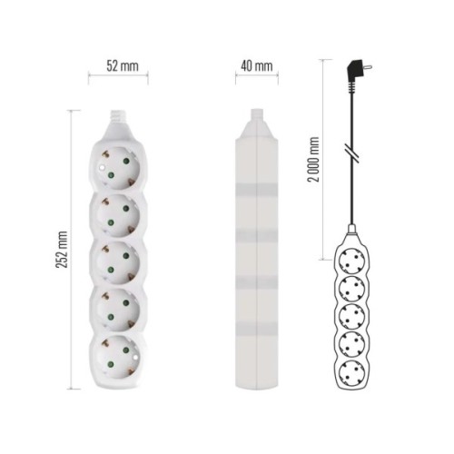Мережевий подовжувач EMOS P0522