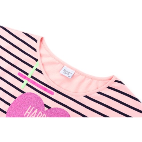 Плаття дитяче Breeze з серцем в комплекті з топом (9051-134G-blue-peach)