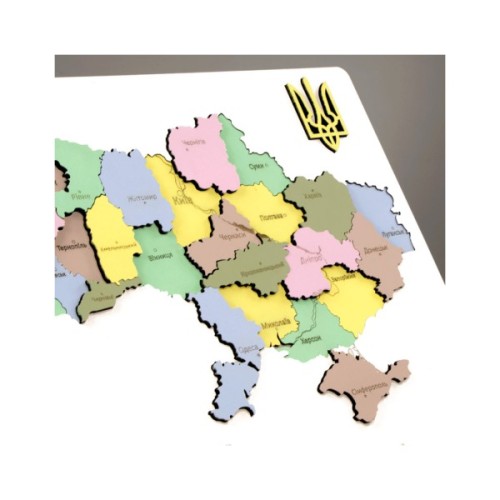 Набір для творчості Rosa Talent Мапа України 3D пастельні кольори 30.5х37.5 см (4823098532545)