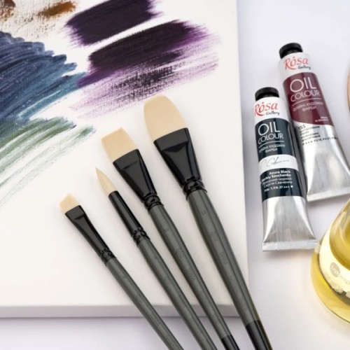 Пензлик для малювання Rosa Синтетика кутова, TERRA 1608A, №6 (4823098533832)