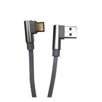 Дата кабель USB 2.0 AM to USB-C 1.0m 2.4A 90° corner gray XoKo (XK-CTC-001-GR)