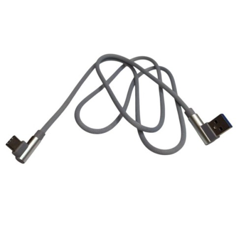 Дата кабель USB 2.0 AM to USB-C 1.0m 2.4A 90° corner gray XoKo (XK-CTC-001-GR)