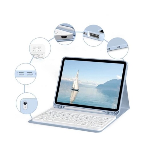 Чохол до планшета BeCover with keyboard Apple iPad Mini 7 2024 Light Blue (712995)