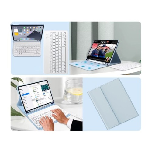 Чохол до планшета BeCover with keyboard Apple iPad Mini 7 2024 Light Blue (712995)