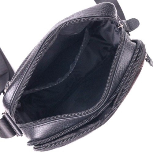 Сумка Vintage Чоловіча з натуральної шкіри Чорна (21291)