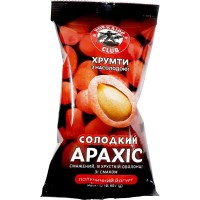 Горіхи Hokkaido Club Арахіс смажений солодкий в хрусткій оболонці зі смаком полуничного йогурту 60 г (4820172442615)