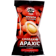 Горіхи Hokkaido Club Арахіс смажений солодкий в хрусткій оболонці зі смаком полуничного йогурту 60 г (4820172442615)