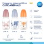 Пляшечка для годування Canpol babies Cute Animals стандартна 120 мл синя блакитн (11/851_blu)