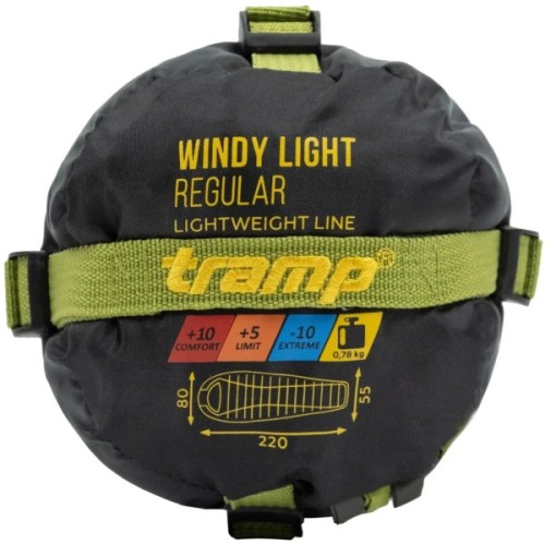 Спальний мішок Tramp Windy Light кокон лівий olive (UTRS-055-olive-L)
