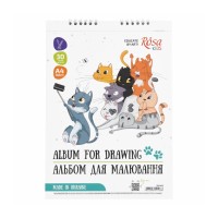 Альбом для малювання Rosa Kids на спіралі Cats Selfies А4 30 аркушів (4823098542988)