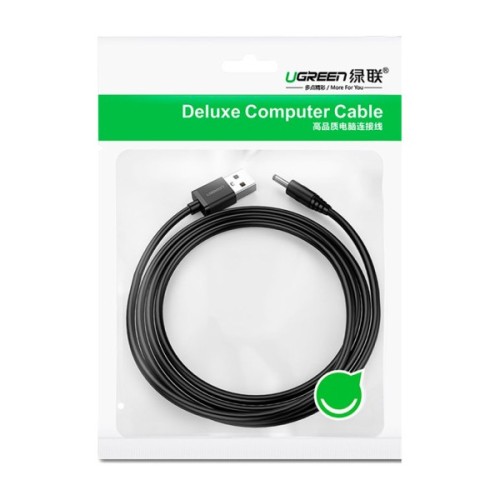 Кабель живлення USB to DC 3.5mm 5V 1.0m black Ugreen (10376)