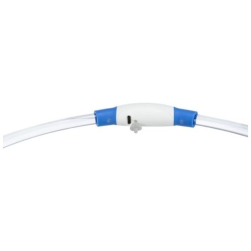 Нашийник для тварин Trixie Flash Light Ring USB мигаючий силіконовий синій L–XL 65 см/8 мм (4057589126658)